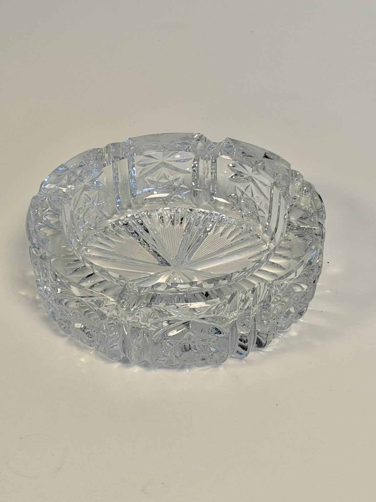 Cendrier épais vintage en cristal de Bohême heavy crystal, Enlèvement ou Envoi