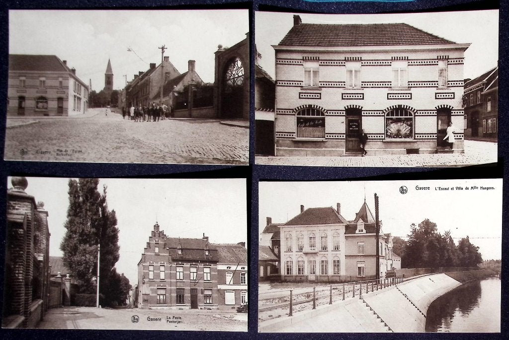 4 postkaarten Gavere, Ophalen of Verzenden, 1920 tot 1940, Ongelopen, Oost-Vlaanderen