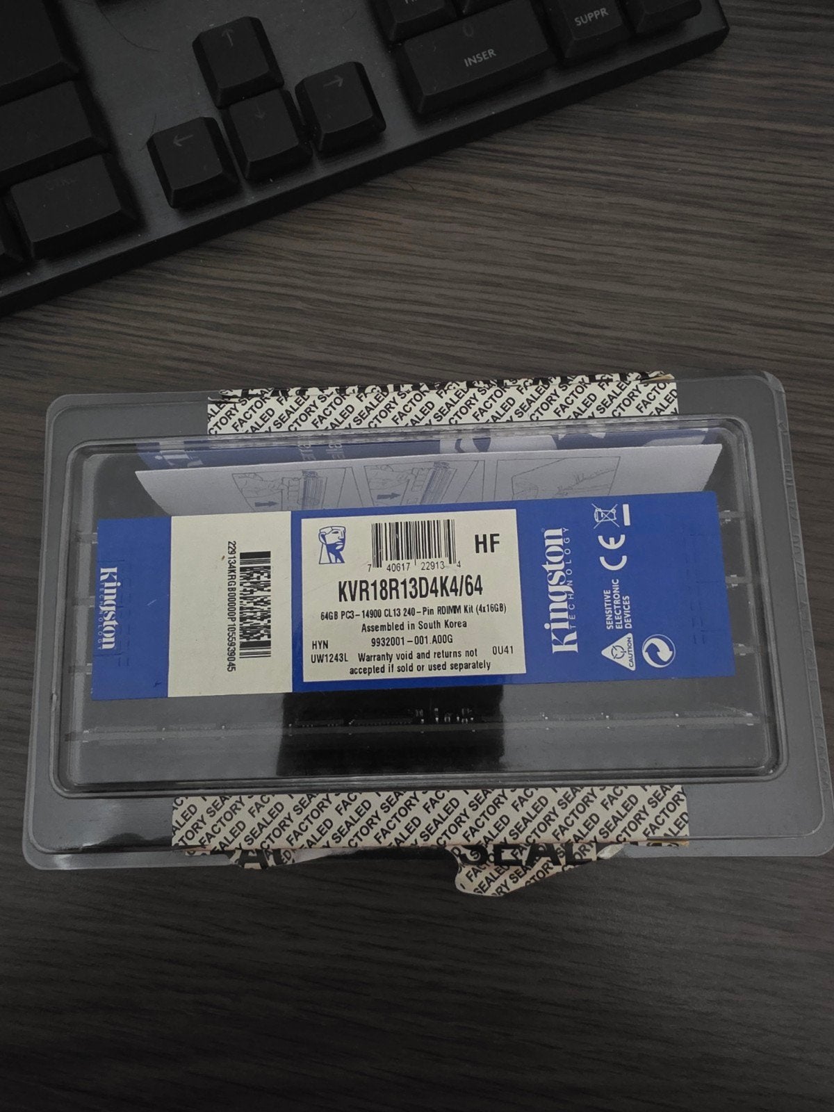 Kingston 64GB (4x16GB) DDR3 ECC Registere, Ophalen of Verzenden, DDR3, Desktop