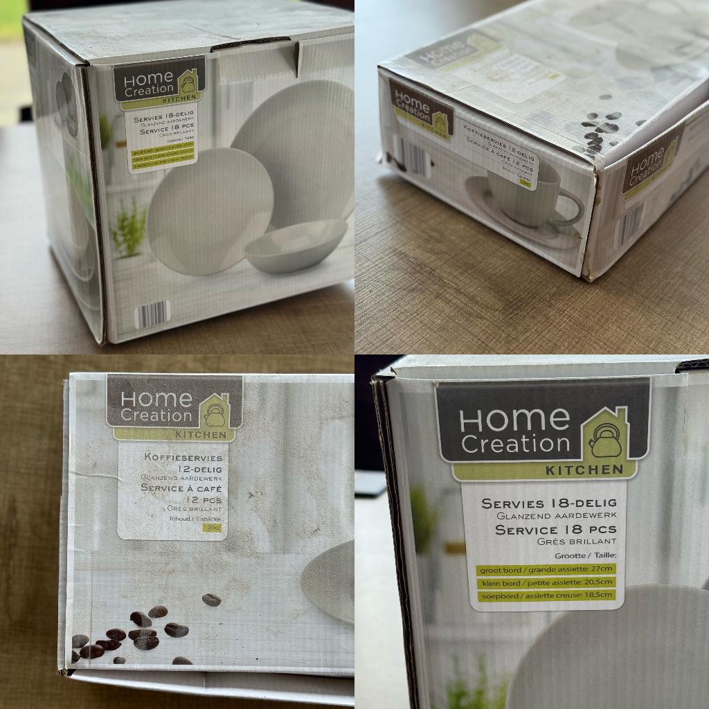 Volledig 30-delig serviesset 6 personen  (nieuw), Ophalen, Nieuw, Effen, Aardewerk