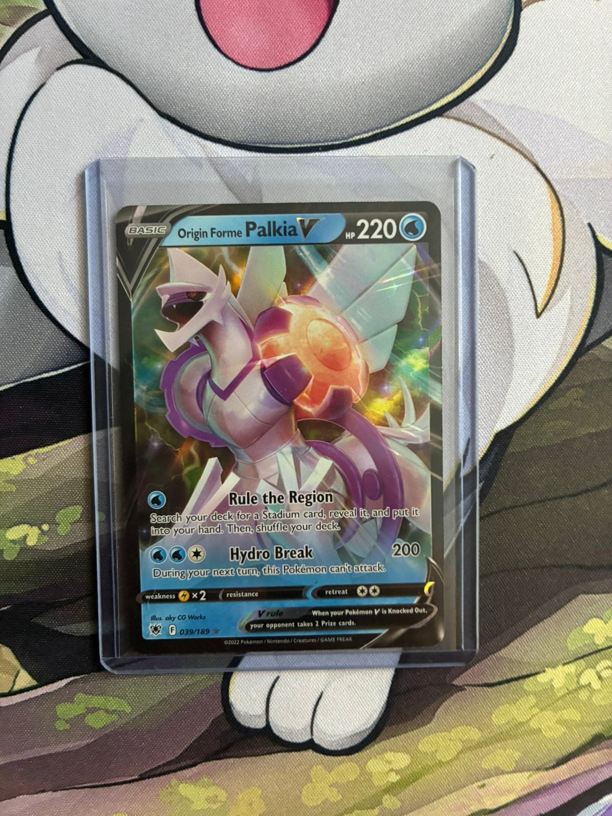 Origin Forme Palkia V Pokémon Kaart (039/189), Enlèvement ou Envoi, Comme neuf