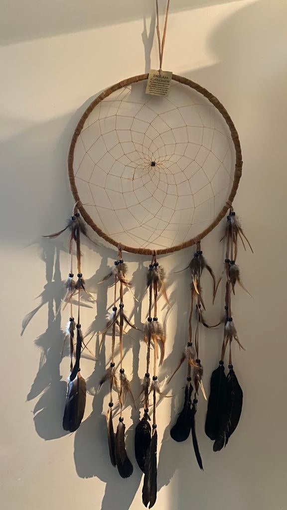 Dreamcatcher attrape-rêve avec plumes 95cm, Enlèvement, Neuf