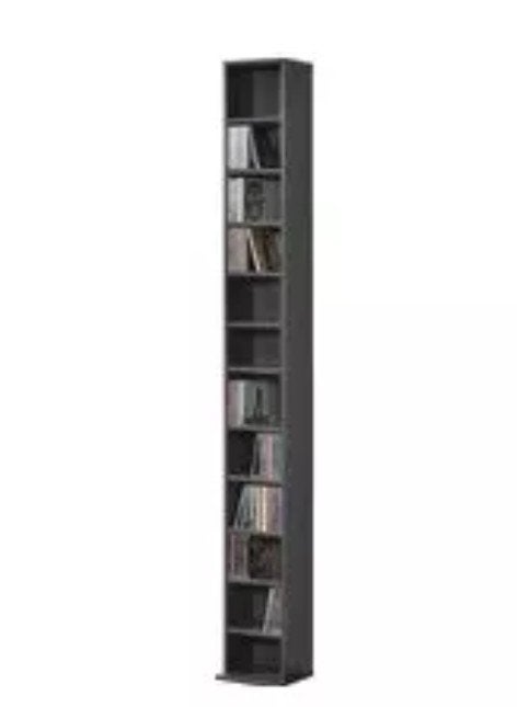 2 x cd dvd rek Ikea Gnedby zwart / 15 € per stuk, Ophalen, Gebruikt, Hout, Cd's of Dvd's