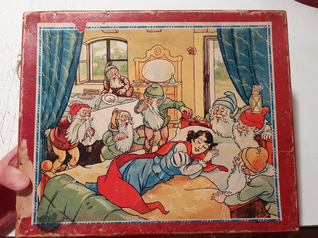 Antieke doos puzzelblokken - jaren 1920-1930 (of eerder), Antiek en Kunst, Ophalen of Verzenden