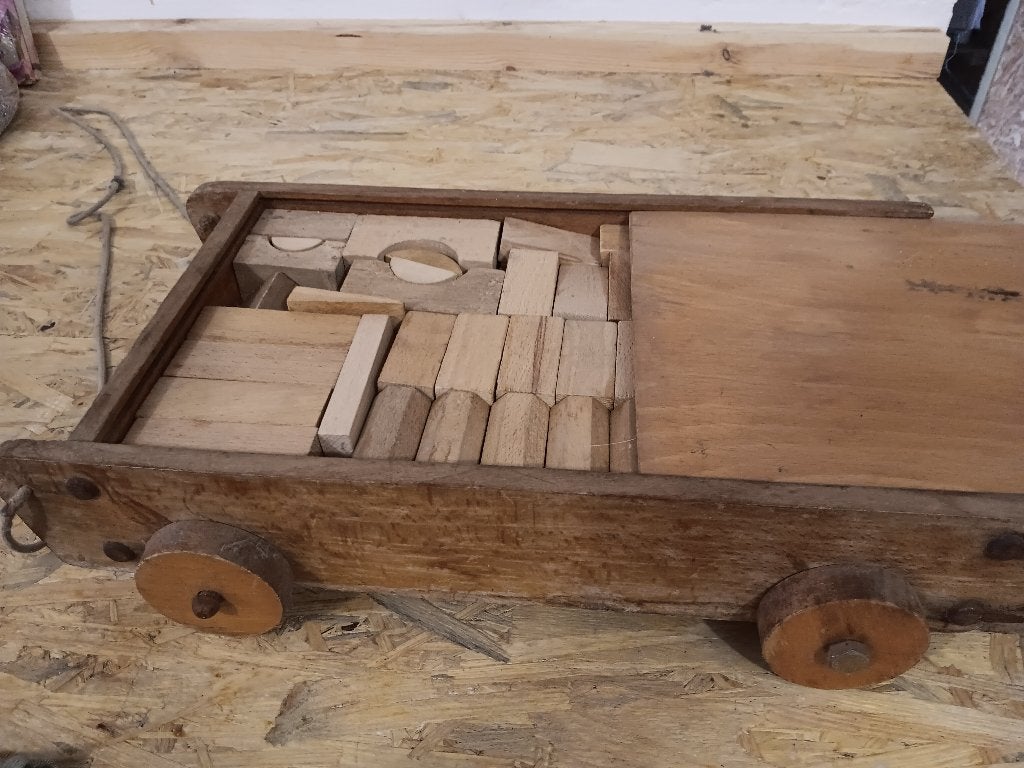 Ancien jeux en bois !, Enlèvement ou Envoi, Utilisé, Jouet à Pousser ou Tirer