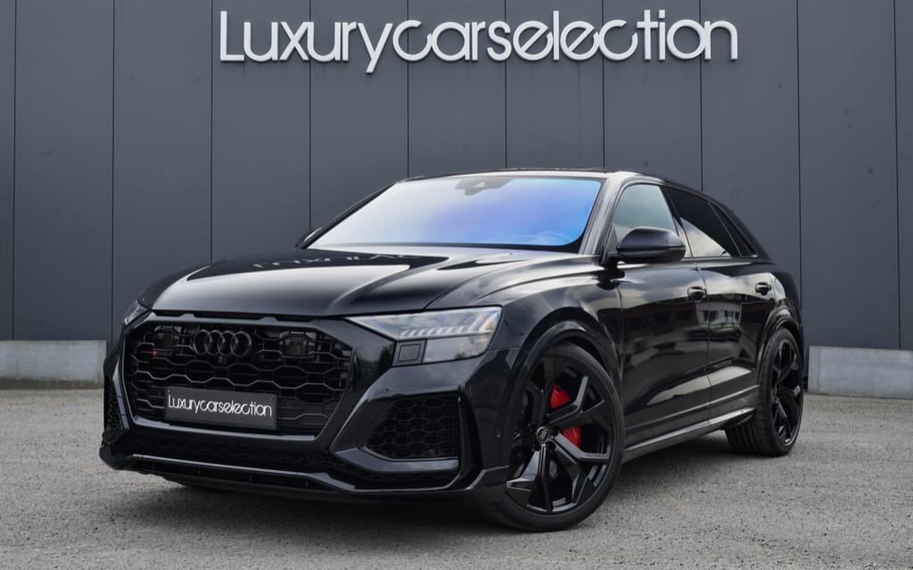 Audi RS Q8 4.0 V8 TFSI  *CAPRISTO/PANO/B&O/360/MATRIX/FULL*, Auto's, Zwart, Leder, 5 zetels, 281 g/km