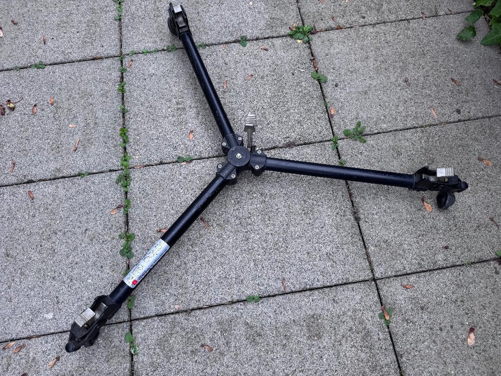 Manfrotto Auto Dolly 057 driepotige rolwagen, Audio, Tv en Foto, Ophalen, Gebruikt, Driepoot, Manfrotto