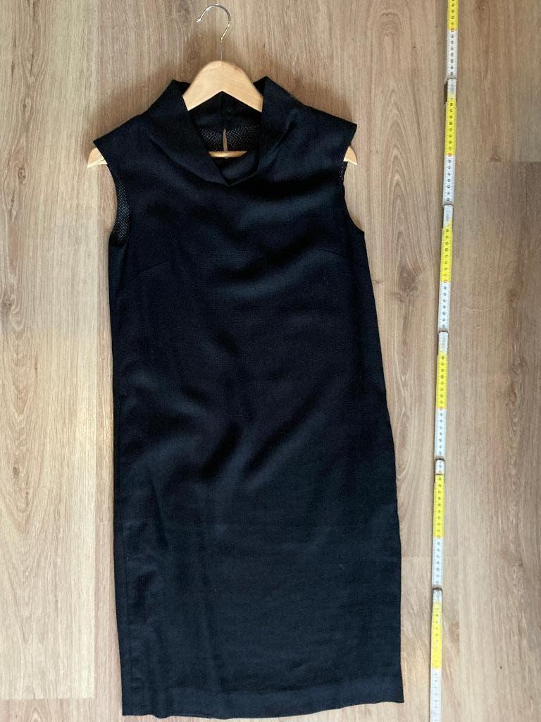 Robe noire Mango 62% viscose 38% lin, Kleding | Dames, Jurken, Ophalen, Mango, Zwart, Zo goed als nieuw