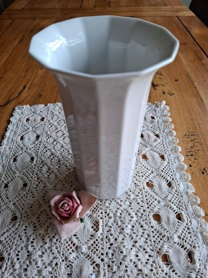 Vintage wit porseleinen Polygon vaas Rosenthal Studio Linie, Enlèvement ou Envoi
