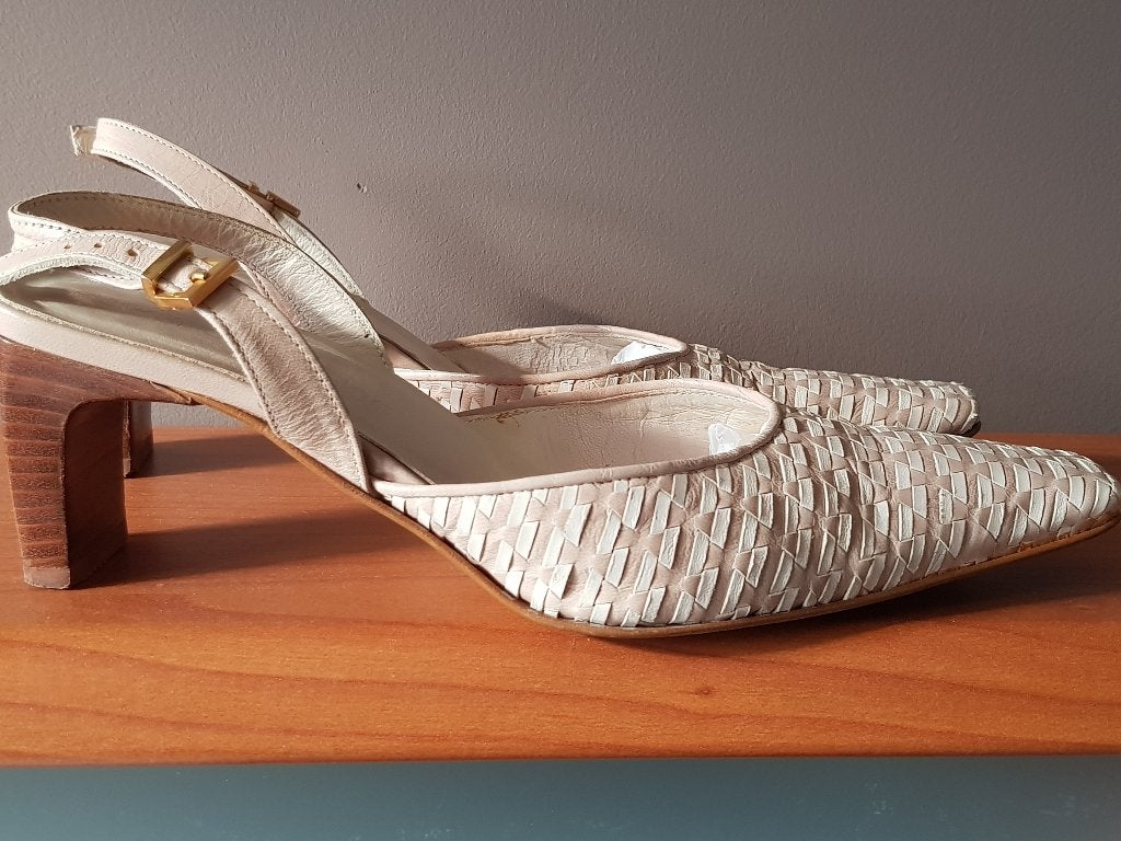 Slingback schoenen Caroline Biss, Kleding | Dames, Beige, Ophalen of Verzenden, Zo goed als nieuw, Schoenen met hoge hakken