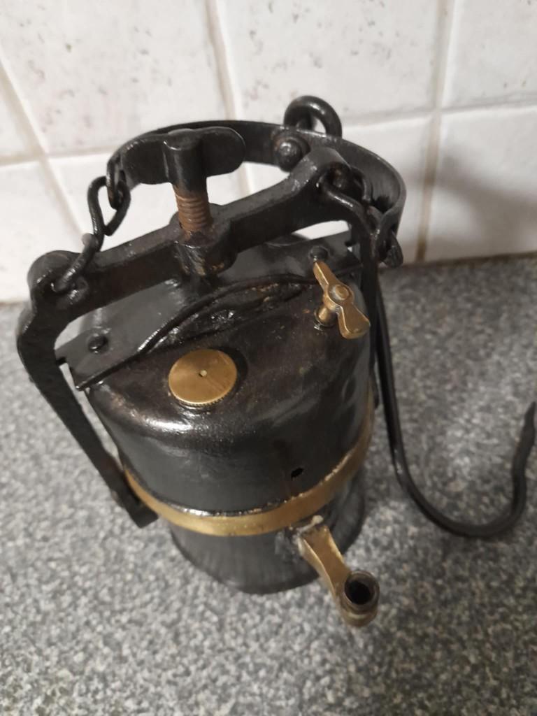 Carbidlamp of mijnwerkerslamp, Antiquités & Art, Enlèvement ou Envoi
