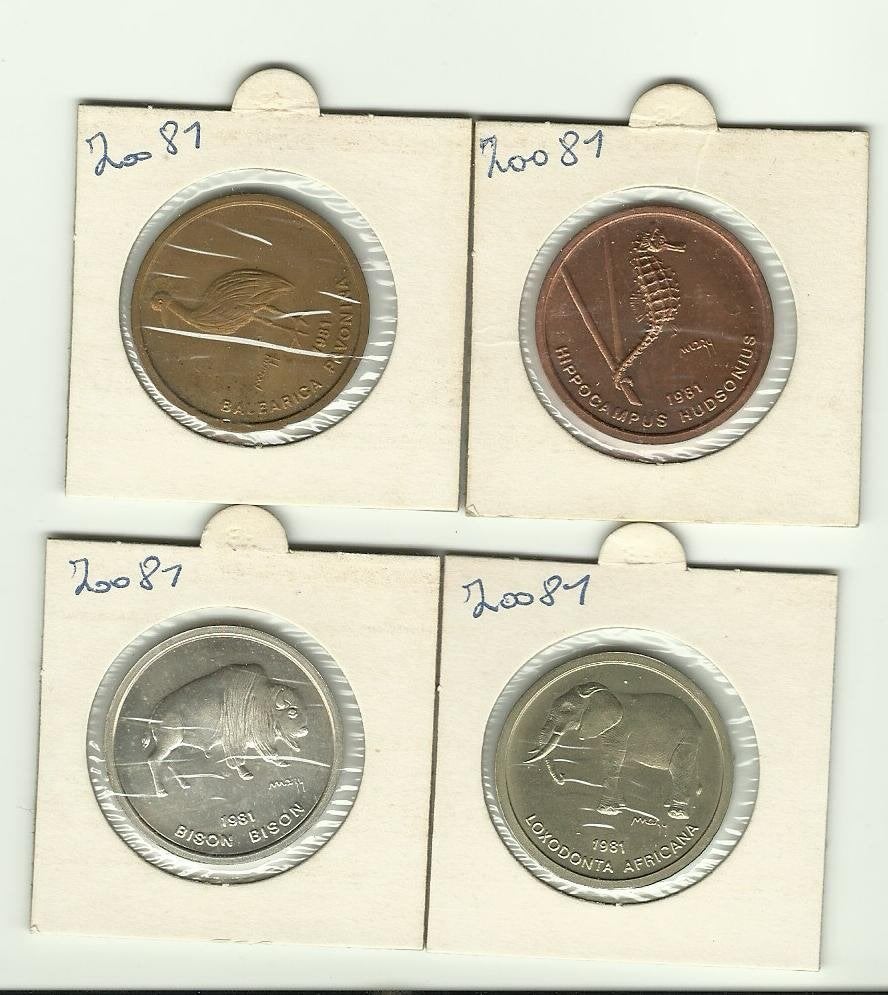 MUNTENSET ZOO ANTWERPEN 1981, Postzegels en Munten, Ophalen, Setje, Zilver, Overig