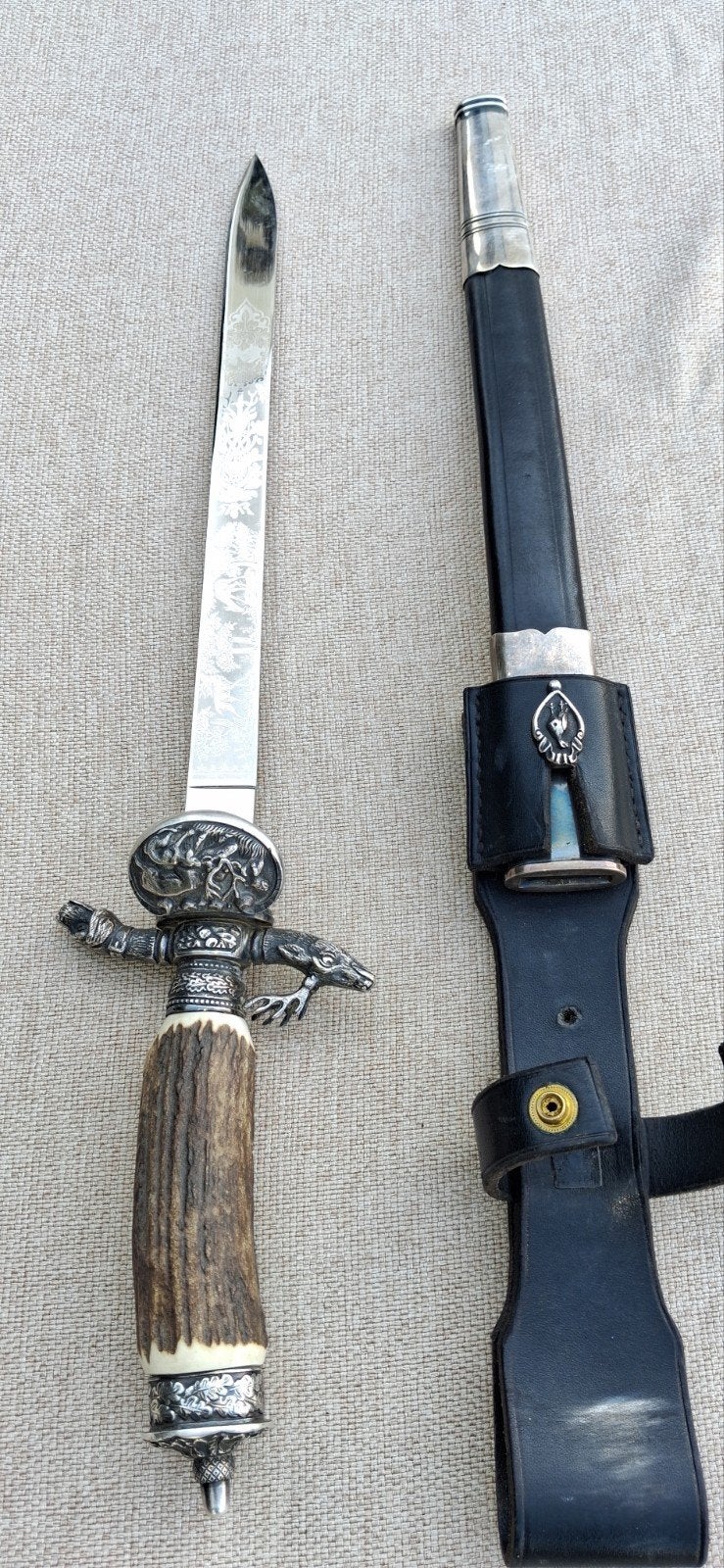 Dague de chasse luxueuse HUBERTUS Solingen, Enlèvement ou Envoi
