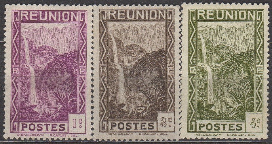 Réunion - Watervallen van Salazie -1933, Envoi, Non oblitéré