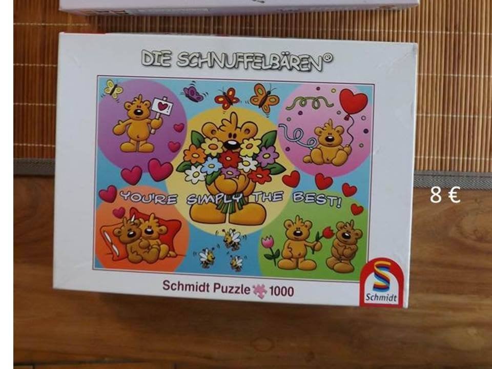 Lot 3 puzzles 1000 pièces TREFL / WASGIJ 14 / SCHMIDT, Enlèvement ou Envoi, 500 à 1500 pièces, Comme neuf, Puzzle