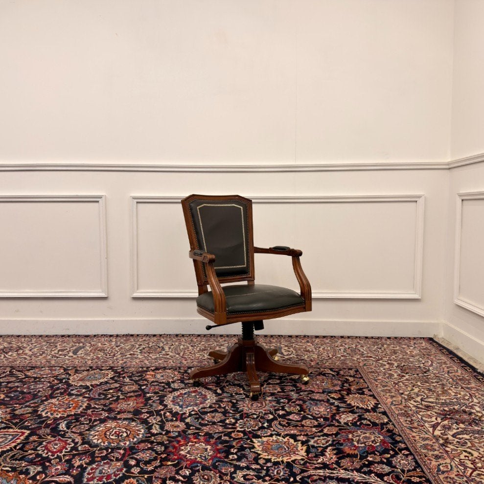 Klassiek Engels Chesterfield Bureaustoel, Antiek en Kunst, Ophalen of Verzenden