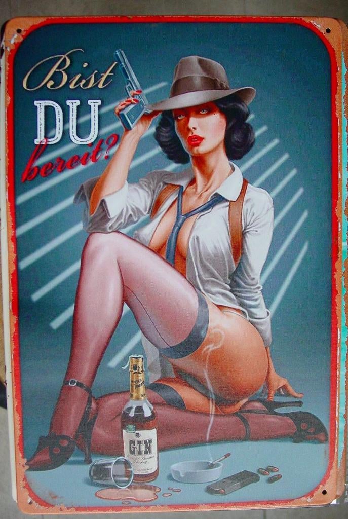 GIN REKLAME -METAAL-, Verzamelen, Ophalen of Verzenden