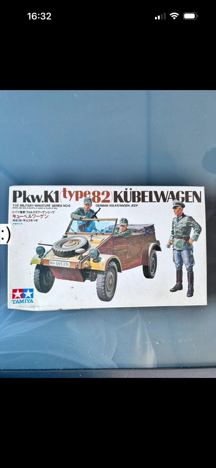 Tamiya kubelwagen 1:35 type 82, Hobby en Vrije tijd, Ophalen of Verzenden, Zo goed als nieuw, Tamiya