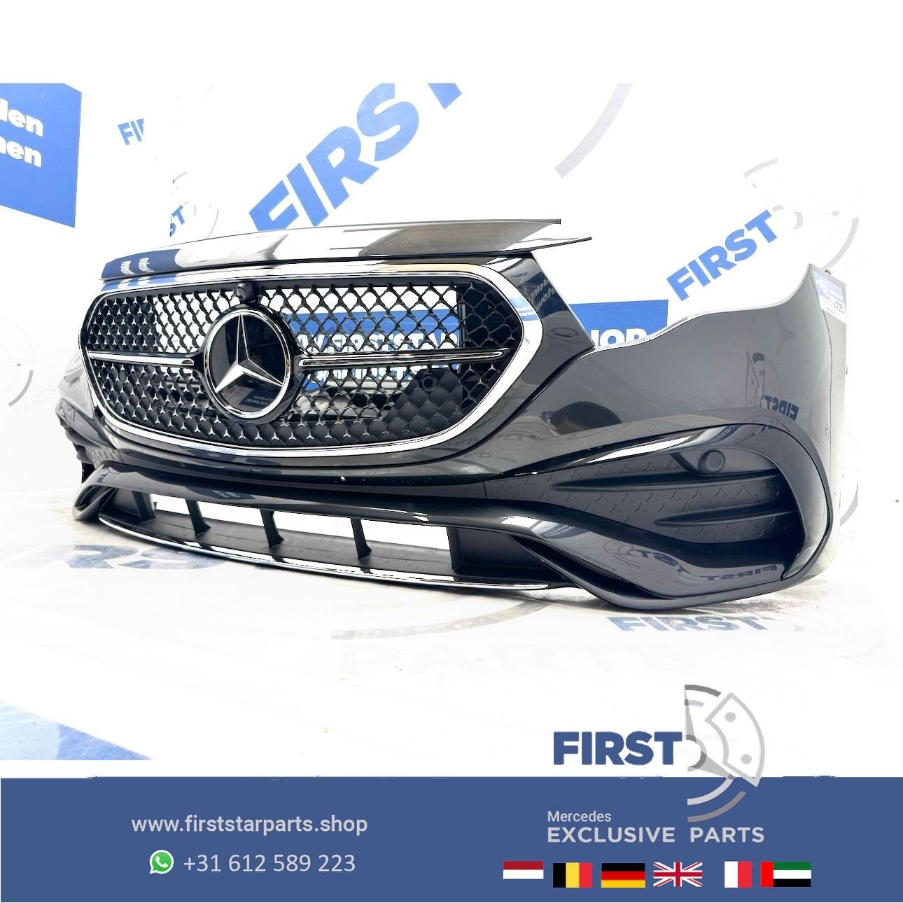 W214 AMG BUMPER MERCEDES E KLASSE VOORBUMPER BUMPER COMPLEET, Gebruikt, -, Voor, Ophalen of Verzenden