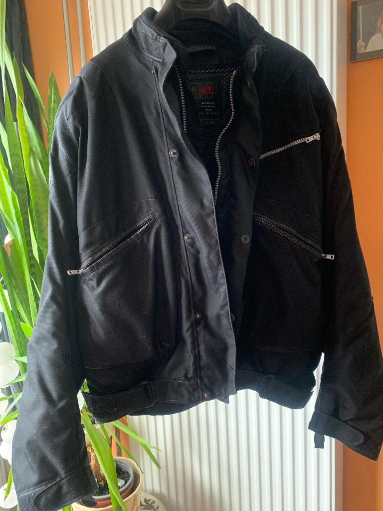 Motorjas Clover zwart L, Motoren, Ophalen, Jas | textiel, Heren, Clover