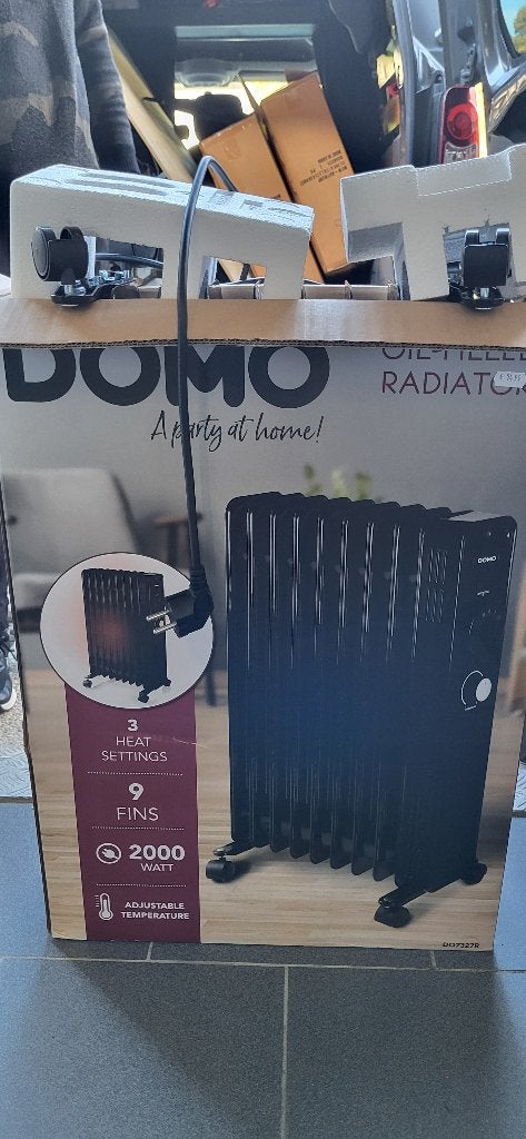 Radiateur électrique,  radiateur bain d’huile DOMO 2000W, Bricolage & Construction, Enlèvement, Comme neuf, 800 watts ou plus