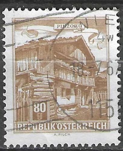 Oostenrijk 1962/1970 - Yvert 954B - Gebouwen (ST), Verzenden, Gestempeld