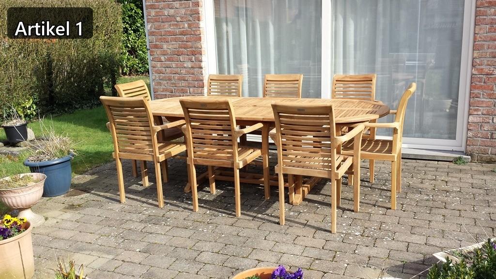 Nieuwe tuinsets in teak, Tuin en Terras, Ophalen, Teakhout, Nieuw, Tuinset