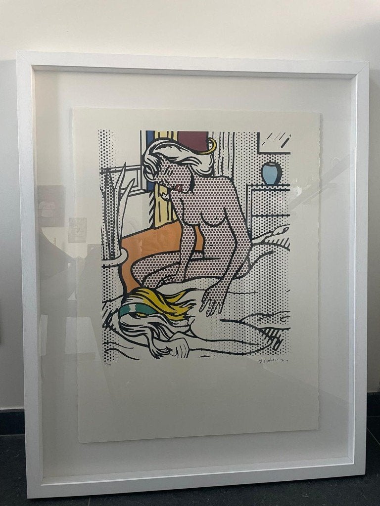 Roy Lichtenstein, Antiek en Kunst, Kunst | Litho's en Zeefdrukken, Met glas, Ophalen, Portret en Figuren, Zeefdruk