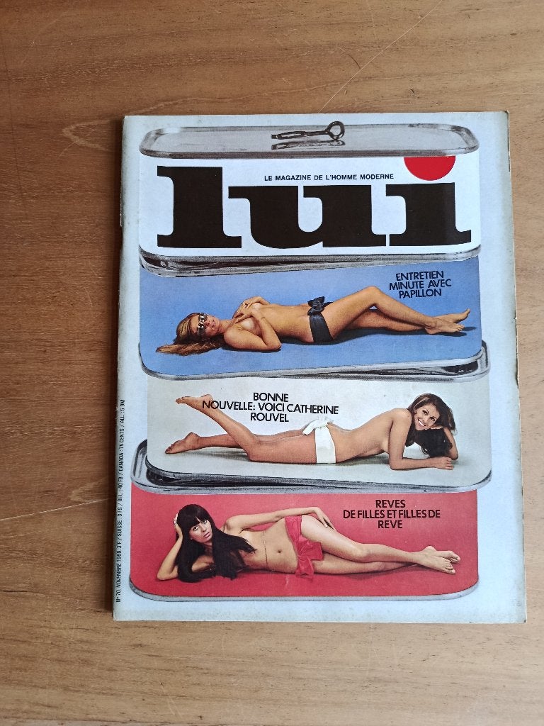 magazines Lui - érotiques - vintage - glamour, Livres, Enlèvement ou Envoi