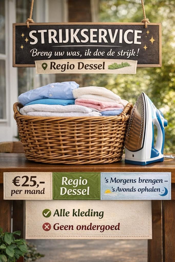 Strijkatelier thuis, Enlèvement