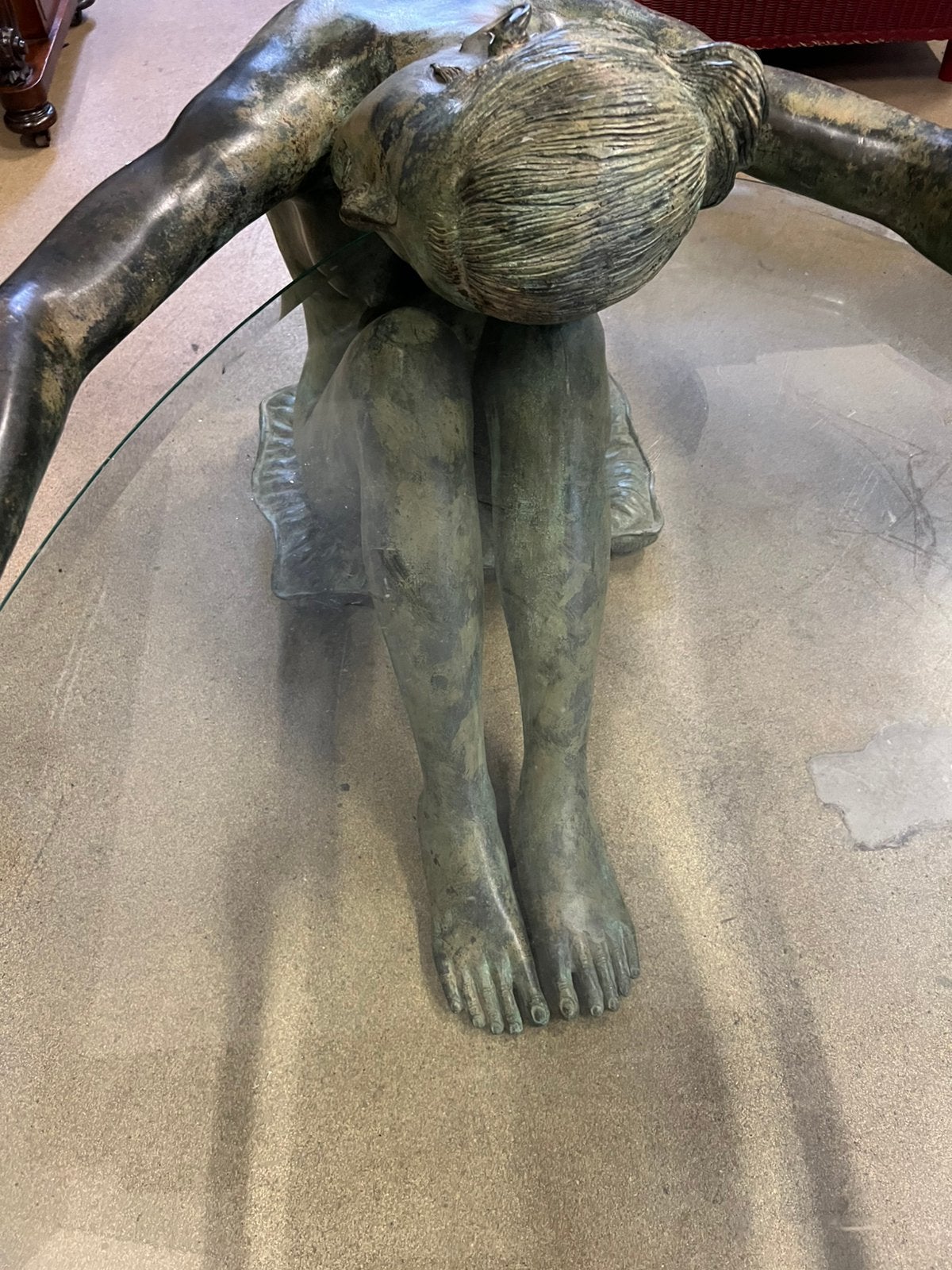 Salon tafel gedragen door bronzen leefens grote naakte dame, Ophalen, Overige typen