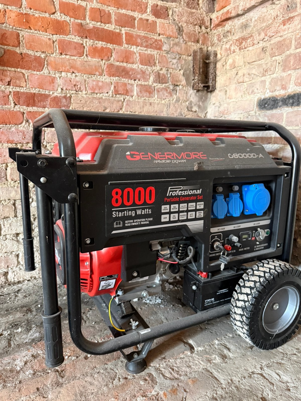 Genermore 8000 generator stroomgroep 8kva, Ophalen, Zo goed als nieuw