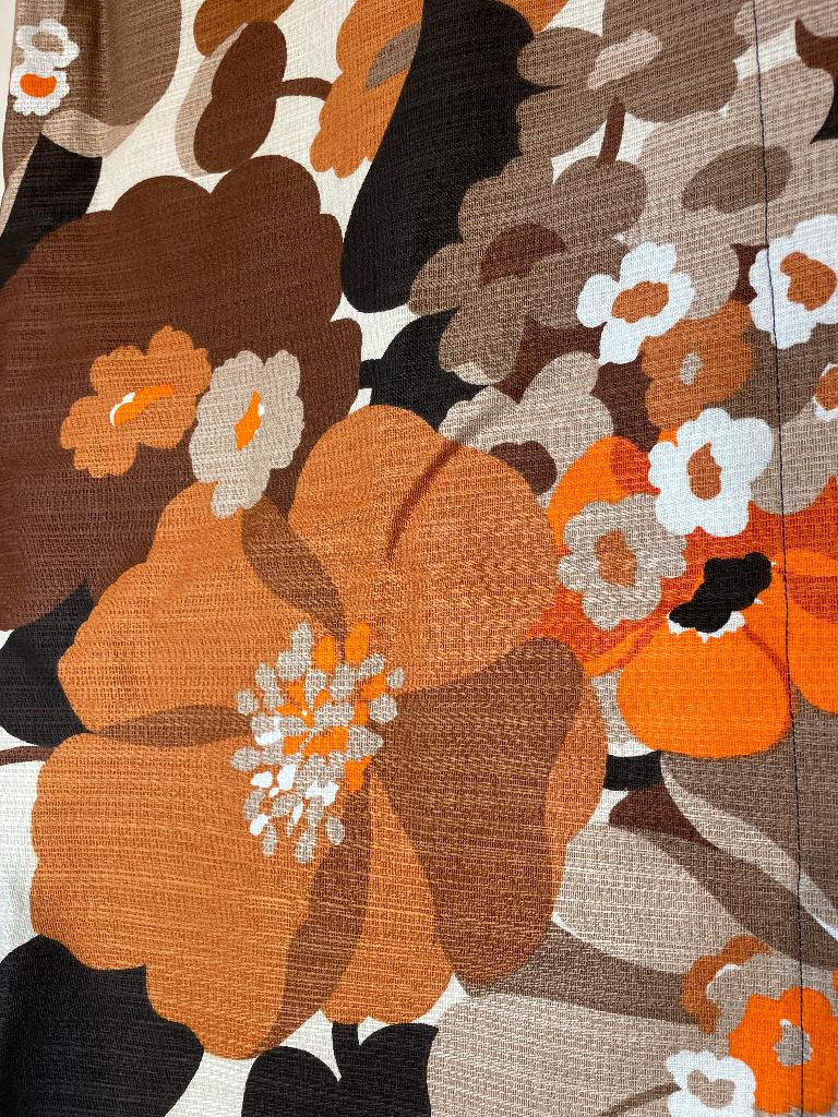 Vintage stof jaren 70, Gebruikt, Bruin, 120 cm of meer, 200 cm of meer