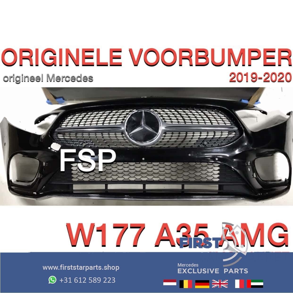 W177 A35 AMG Voorbumper + Gril ORIGINEEL Mercedes A Klasse 2, Auto-onderdelen, Gebruikt, -, Voor, Ophalen of Verzenden