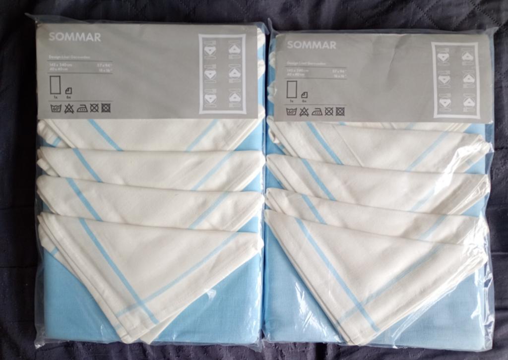 2 nieuw verpakte tafelkleden Ikea Sommar 145 x 240 cm, Huis en Inrichting, Keuken | Textiel, Ophalen of Verzenden, Nieuw, Blauw
