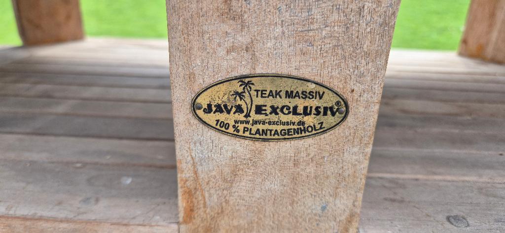 Teak Bar Inklapbaar mag buiten, incl 2 stoelen, Ophalen, Gebruikt