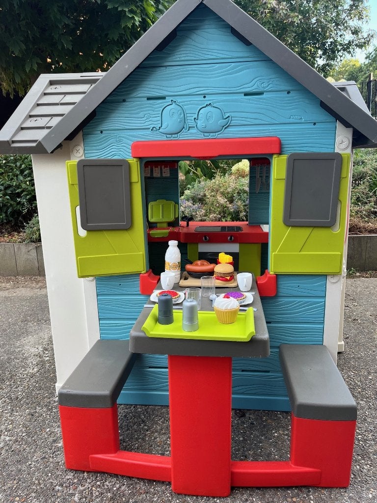 Speelhuisje Smoby Chef House met bankje, Kinderen en Baby's, Speelgoed | Buiten | Speelhuisjes, Ophalen, Gebruikt, Kunststof