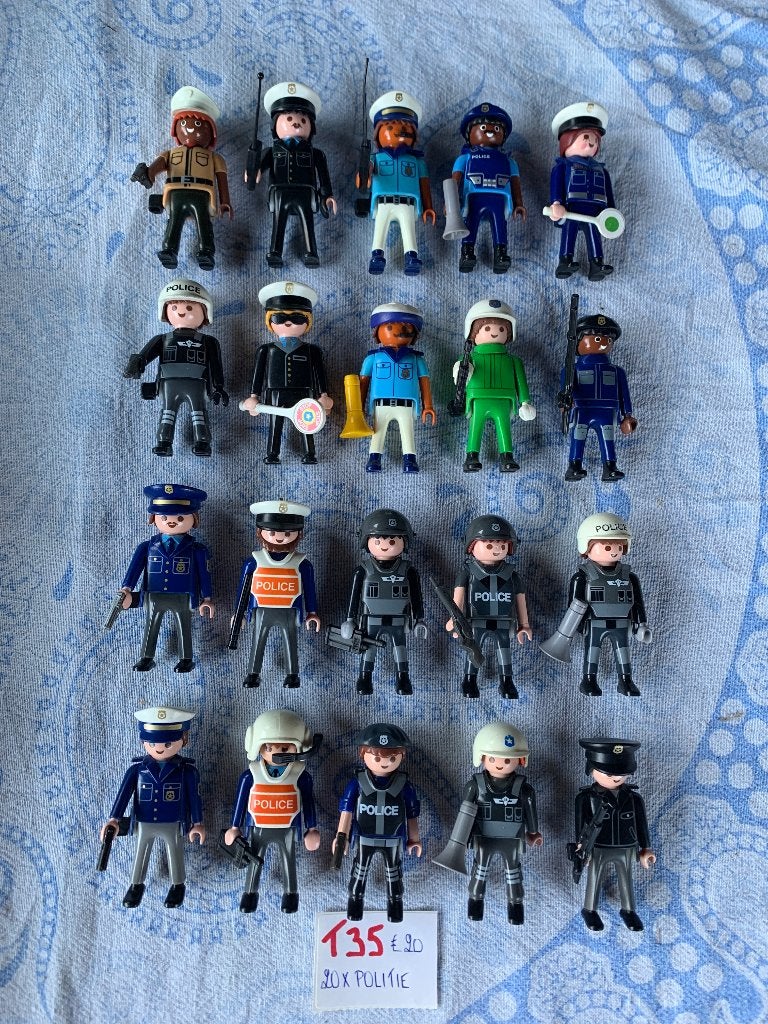 PLAYMOBIL: T35: LOT 20 POLITIEFIGUREN, Kinderen en Baby's, Speelgoed | Playmobil, Losse onderdelen, Ophalen of Verzenden, Zo goed als nieuw