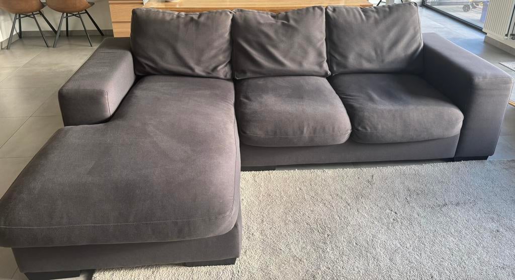 Zetel / bank / sofa grijs, Ophalen, Gebruikt