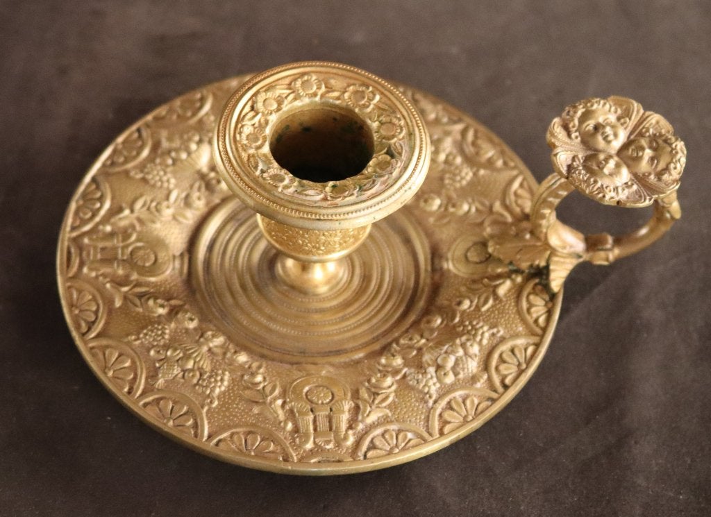 Bronzen Empire kandelaar, Ophalen of Verzenden