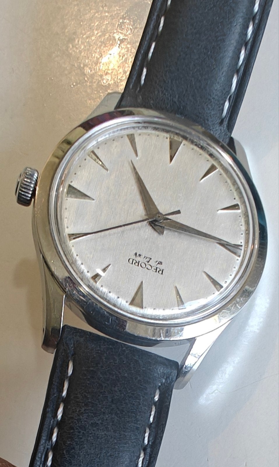 Longines platenhorloge, Handtassen en Accessoires, Ophalen of Verzenden, Staal, Staal