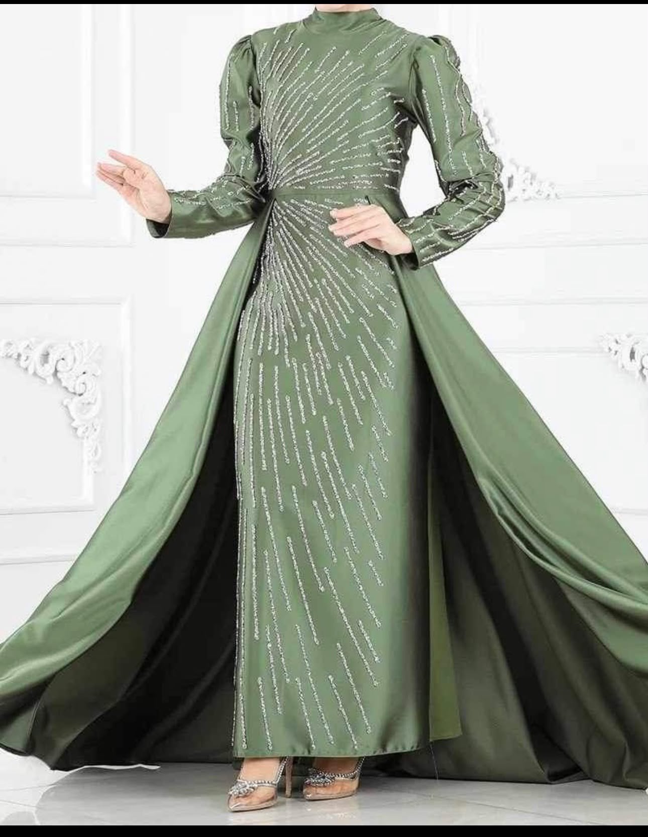Robe de soirée turque vert olive, Vêtements | Femmes, Robe de gala, Enlèvement ou Envoi, Vert, Taille 42/44 (L)