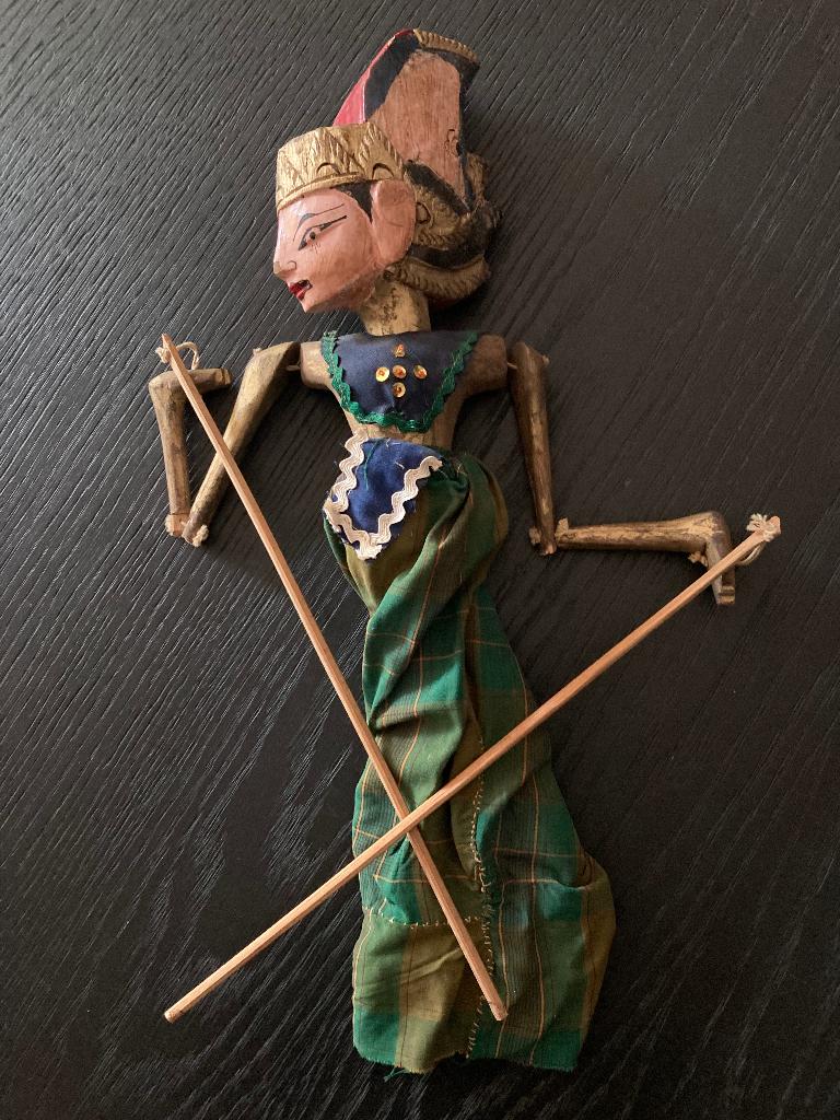 Wayang golek houten staafpop, Ophalen of Verzenden