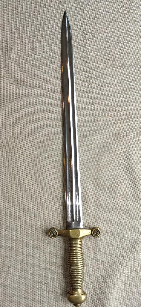 Rare briquet français à lame décorée, Collections, Enlèvement ou Envoi, Armée de terre, Épée ou sabre