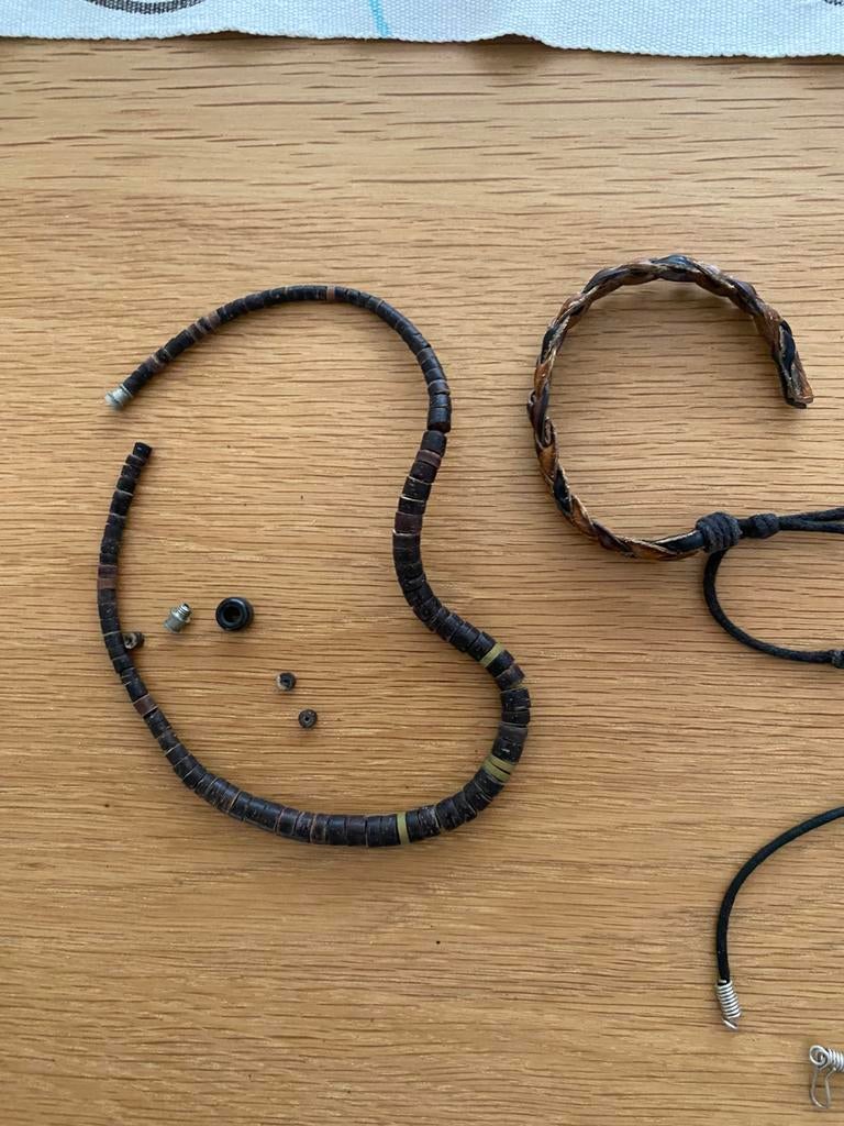 Leren knutsel armbanden, Handtassen en Accessoires, Armbanden, Ophalen of Verzenden, Gebruikt, Leer