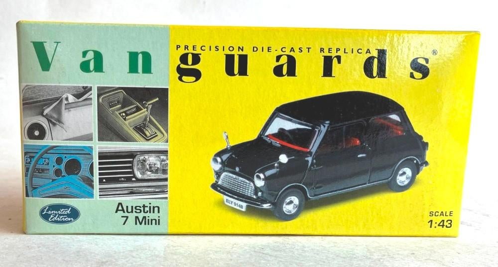 Austin Mini zwart Vanguards VA01306., Hobby & Loisirs créatifs, Voitures miniatures | 1:43, Enlèvement ou Envoi, Comme neuf, Voiture