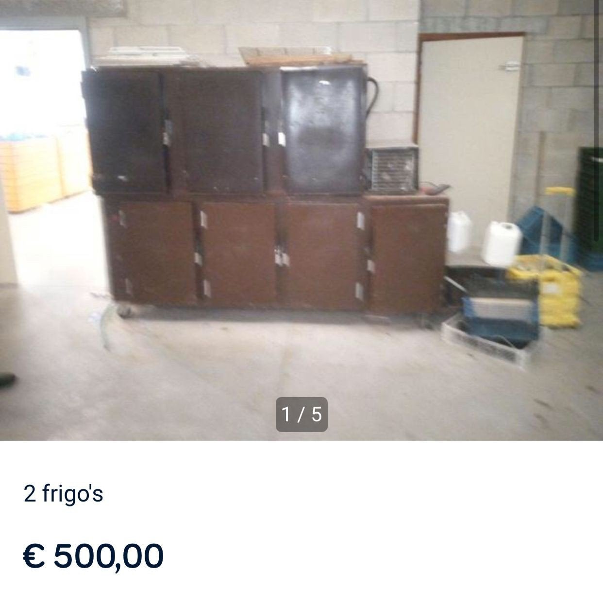 bakfrigo, barfrigo,drankenfrigo, Ophalen
