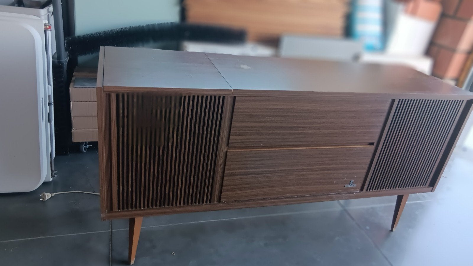 grondig radio/ platenspeler kast, Audio, Tv en Foto, Platenspelers, Ophalen, Gebruikt, Platenspeler, Overige merken