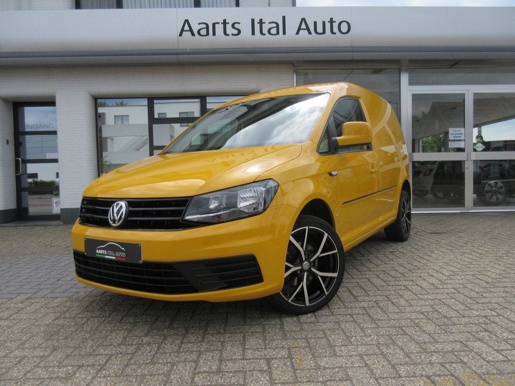 Volkswagen Caddy 2.0 TDI Bestelwagen, Auto's, Voorwielaandrijving, 4 deurs, Stof, Geel