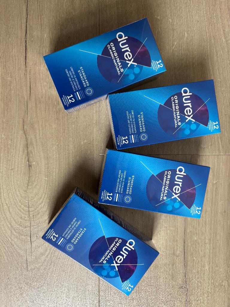 4 Durex originals classic natural NIEUW 48 stuks, Ophalen of Verzenden, Nieuw